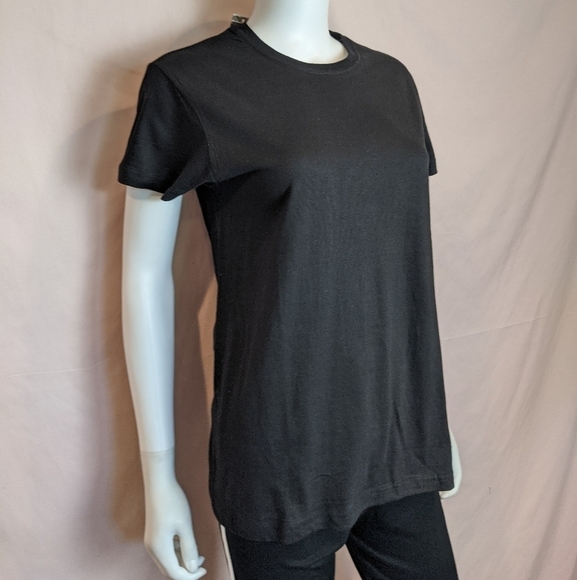 Boohoo Black Tee and Matching Side Stripe Cycling Shorts Set size 8 - Picture 2 of 10